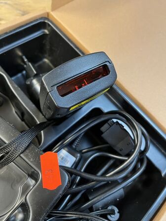 Blandet Lot  Gulvventilator, Ringlys, Stregkodescanner, Metal Kurv