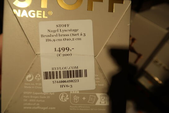 Lysestage STOFF Nagel Brushed Brass