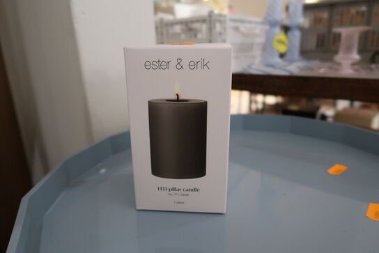 3 stk. LED-lys ESTER & ERIK Bloklys 77 Caviar