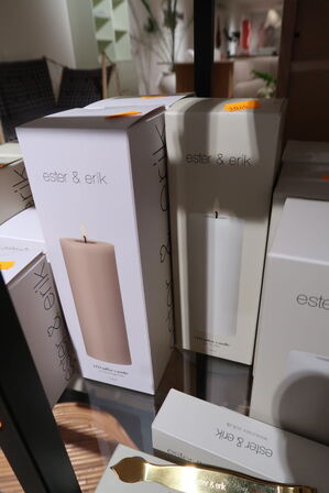 3 stk. LED-lys ESTER & ERIK Bloklys 18 Nougat Note