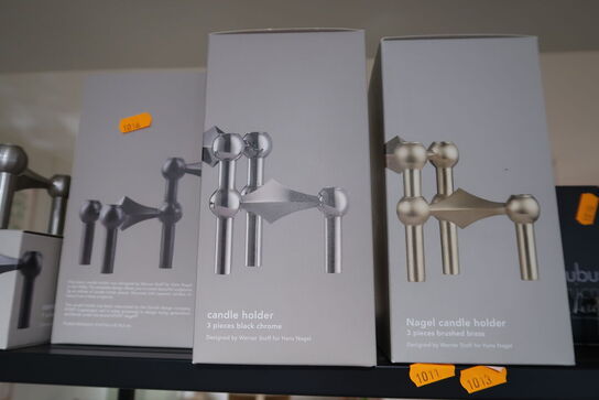 Lysestage STOFF Nagel Brushed Brass