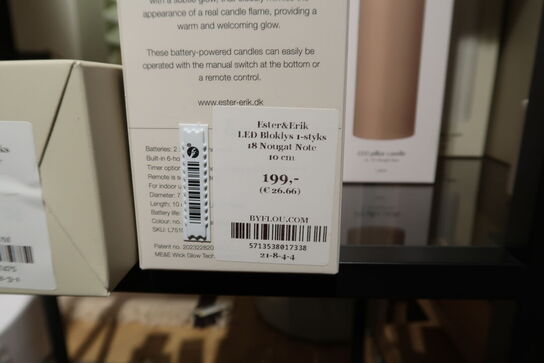 5 stk. LED-lys ESTER & ERIK Bloklys 18 Nougat Note