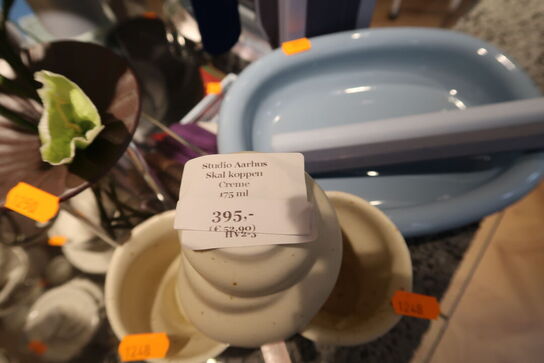 3 stk. krus STUDIO AARHUS Skal Koppen Creme