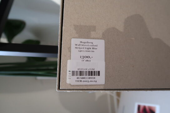 Dynebetræk MAGNIBERG Wall Street Oxford Striped Light Blue