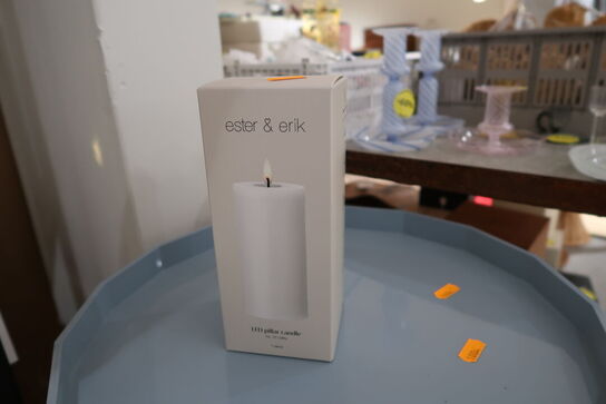 3 stk. LED-lys ESTER & ERIK Bloklys 10 Silky