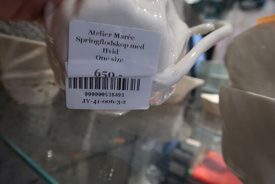 3 stk. kopper ATELIER MARÉE Springflodskop med Hvid