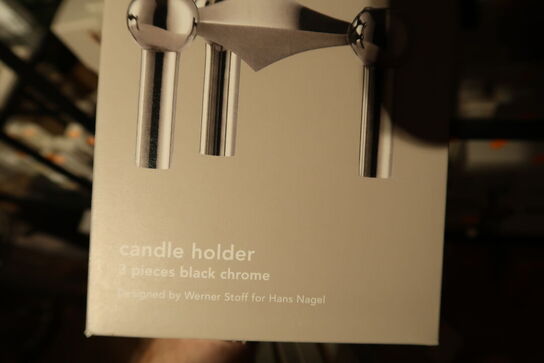 3 stk. lysestager STOFF