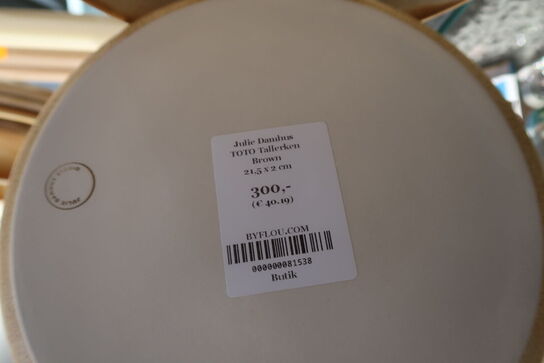 4 stk. tallerkner JULIE DAMHUS Toto Tallerken Brown