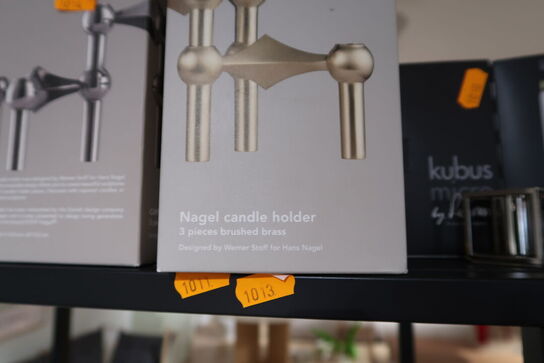 Lysestage STOFF Nagel Brushed Brass