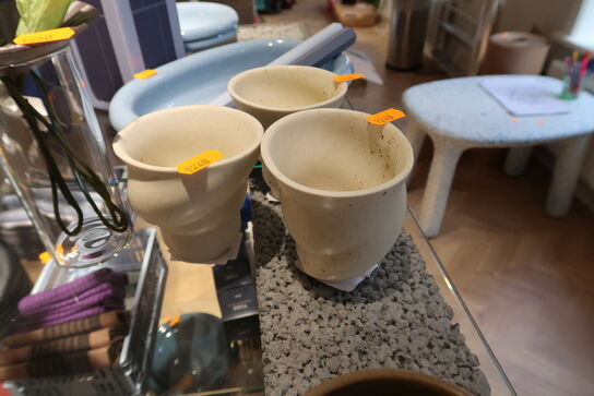 3 stk. krus STUDIO AARHUS Skal Koppen Creme