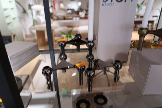 3 stk. lysestager STOFF