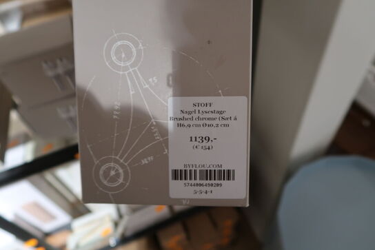 Lysestage STOFF Brushed Chrome