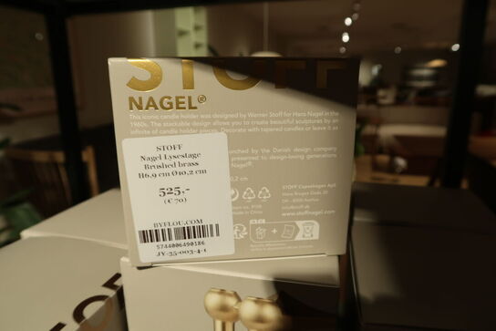 2 stk. lysestager STOFF Nagel Brushed Brass