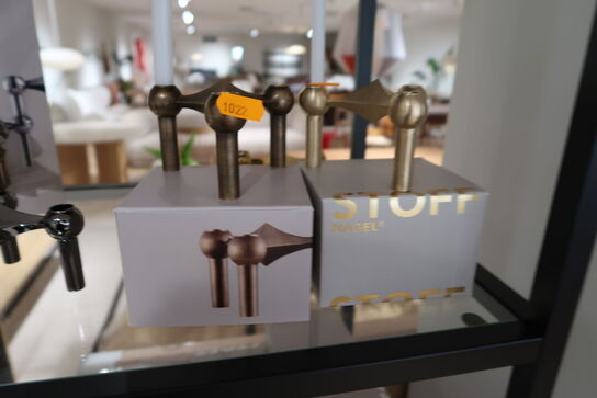 2 stk. lysestager STOFF