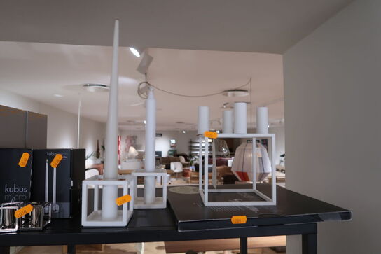 3 stk. lysestager KUBUS