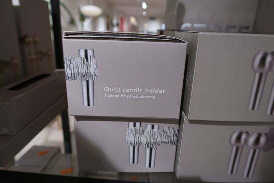 3 stk. lysestage STOFF Quist Brushed Chrome