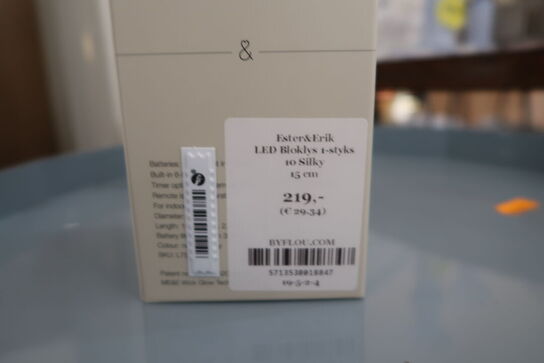 3 stk. LED-lys ESTER & ERIK Bloklys 10 Silky