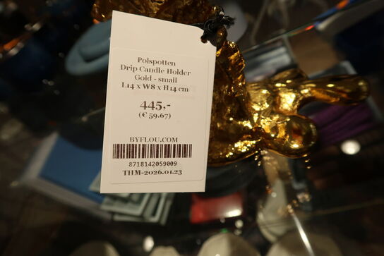 Lysestage POLSPOTTEN Drip Candle Holder Gold