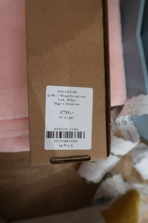 4 pakker stagelys ESTER & ERIK 42 cm Lak, Wine