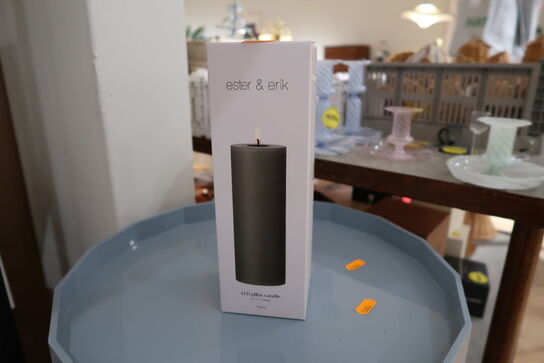 2 stk. LED-lys ESTER & ERIK Bloklys 77 Caviar