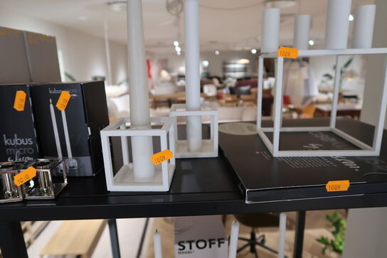 3 stk. lysestager KUBUS