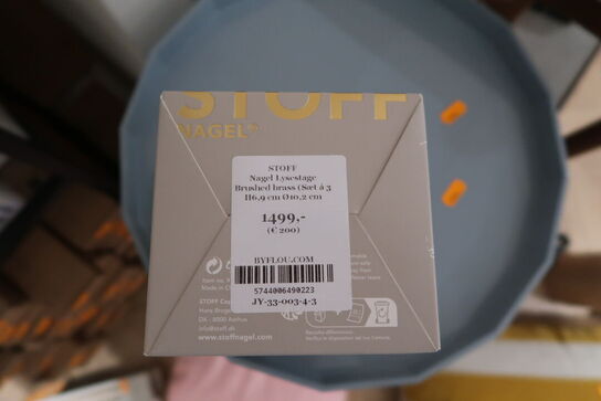 Lysestage STOFF Nagel Brushed Brass