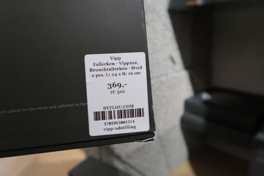 3 pakker tallerkner VIPP 212 Hvid