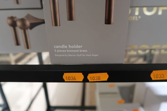 Lysestage STOFF Nagel Bronzeret Messing