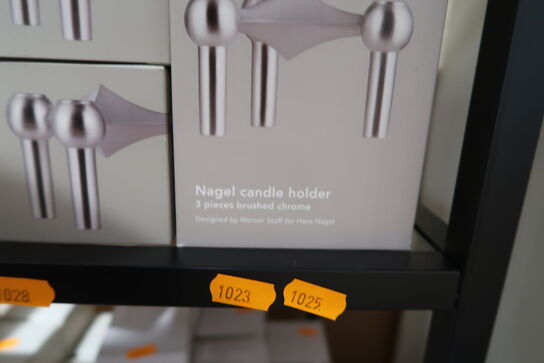 Lysestage STOFF Brushed Chrome