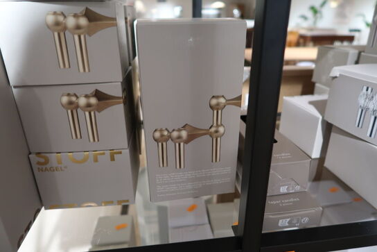 Lysestage STOFF Nagel Brushed Brass