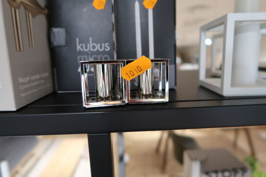 4 stk. lysestager KUBUS