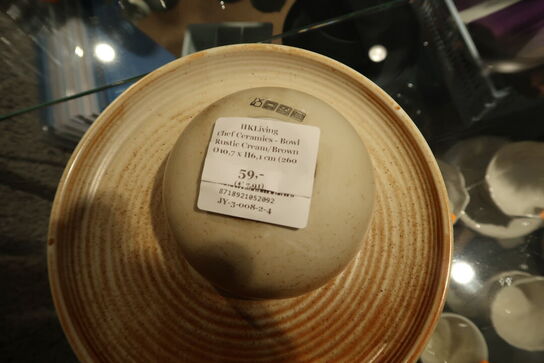 3 stk. tallerkner, skål HKLIVING samt lys