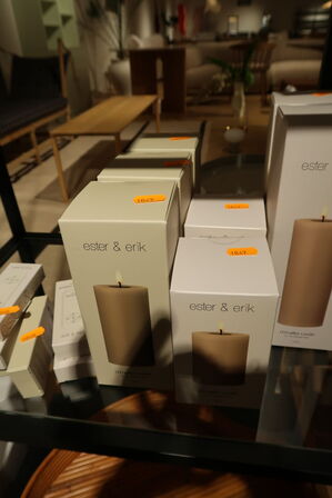 5 stk. LED-lys ESTER & ERIK Bloklys 18 Nougat Note