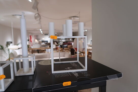 3 stk. lysestager KUBUS