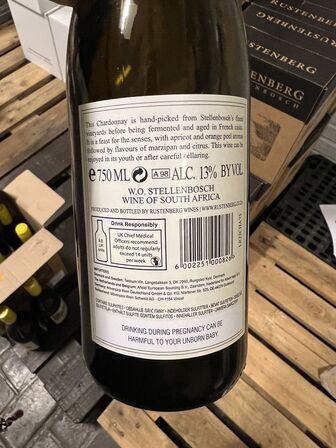 9 fl. RUSTENBERG STELLENBOSCH - CHARDONNAY 2022