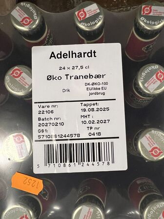 3 ks. ADELHARDT øko produkter samt EGEKILDE vand