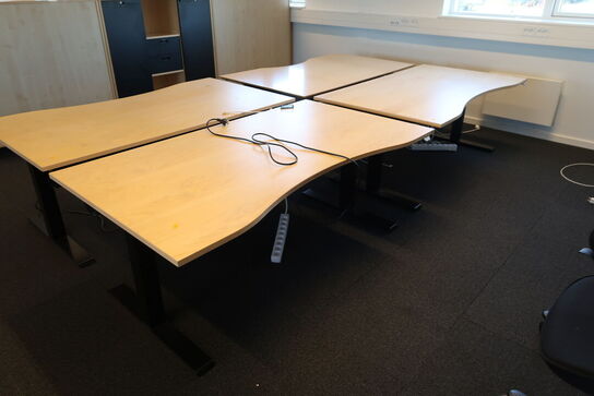 3 stk. el. hæve/sænke skriveborde KINNARPS