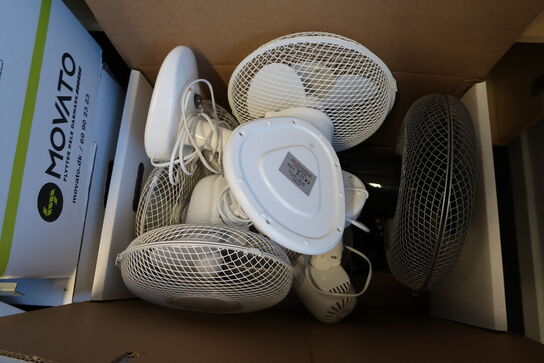 Div. Bordventilatorer, lyspaneler, kontorartikler m.m.