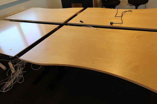 3 stk. el. hæve/sænke skriveborde KINNARPS