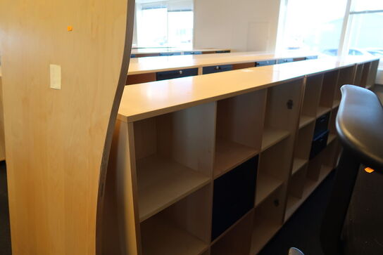 3 stk. reoler/skabe HOLMRIIS samt bordplade