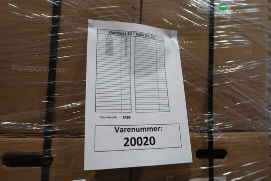 16 stk. paller med Flatsheet 40" AQUAPORIN Inside