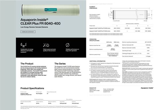16 stk. CLEAR PLUS FR 8040-440 AQUAPORIN Inside