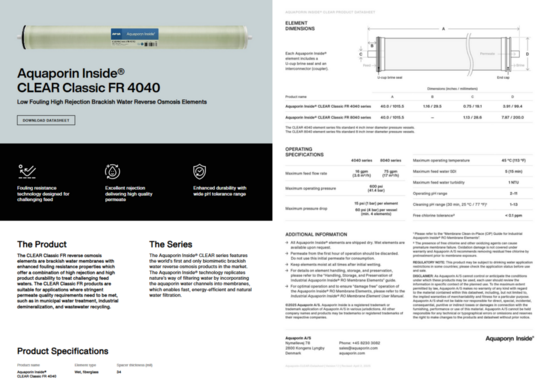 9 stk. CLEAR Classic FR 4040 AQUAPORIN Inside
