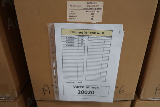 18 stk. paller med DWRO Flat Sheet 40" Membrane AQUAPORIN Inside