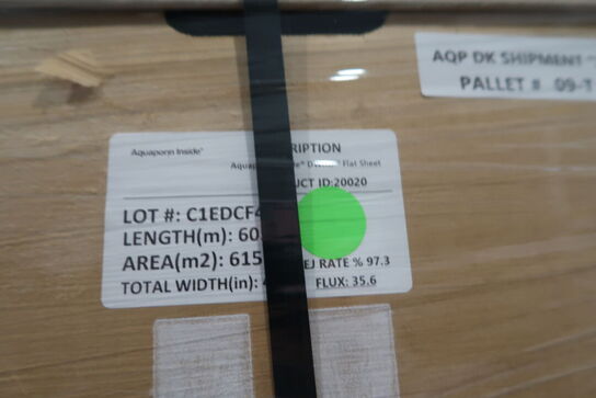 18 stk. paller med DWRO Flat Sheet 40" Membrane AQUAPORIN Inside