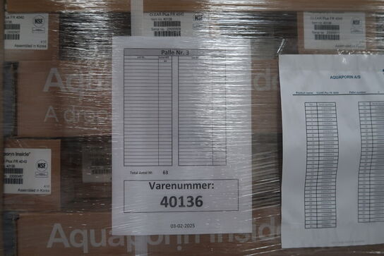 63 stk. CLEAR Plus FR 4040 AQUAPORIN Inside