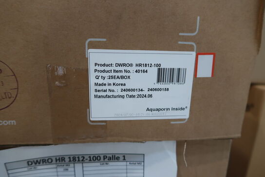 196 stk. DWRO HR 1812-100 AQUAPORIN Inside