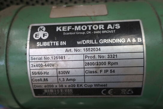 Bænksliber KEF-MOTOR Slibette 8N