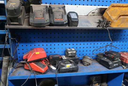 Div. Akku håndværktøj, batterier, ladere m.m.