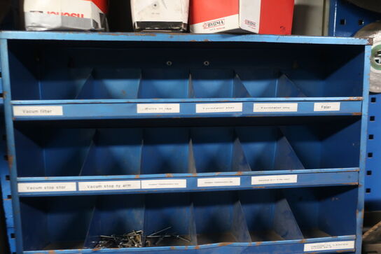 Sortimentsreol med indhold